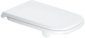 SIEGE WC TIGE CONTINUE+TAMPONS DE COIN DCODE DURAVIT BLANC-INOX