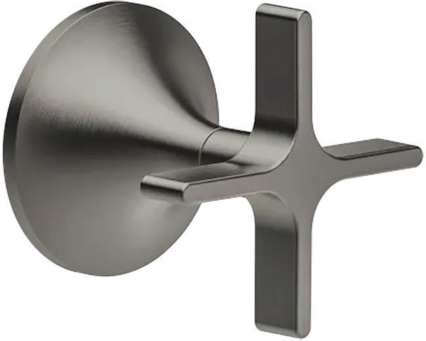 Afwerkset stopkraan muur vaia dornbracht kruis greep dark platina mat
