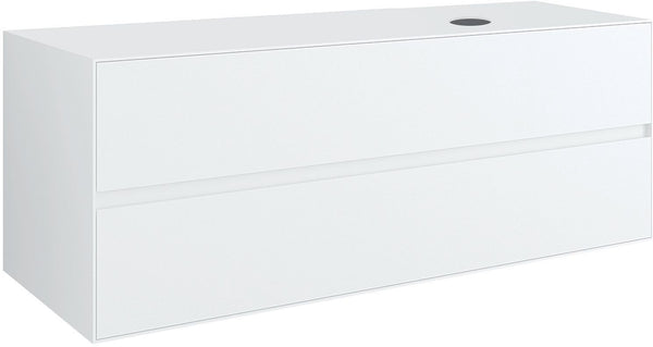 ONDERBOUW 2LADES+TABLET VOOR OPBOUWLAVABO RECHTS TENSO 140CM ZONDER KRAANGAT WIT