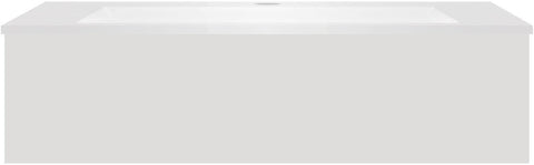 Onderbouw Coffee 1 lade 120 velour grijs mat+wastafel kunstmarmer mat wit, badkamermeubelen — SKU DESCO-191866