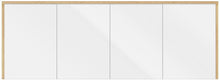 Spiegelkast combo massif/molto/craft 4 deuren 180CM eik