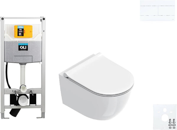 WALLFIX OLI WC SUSPENDU SFERA 50 CATALANO SLIM SEAT SLIM BLANC MAT