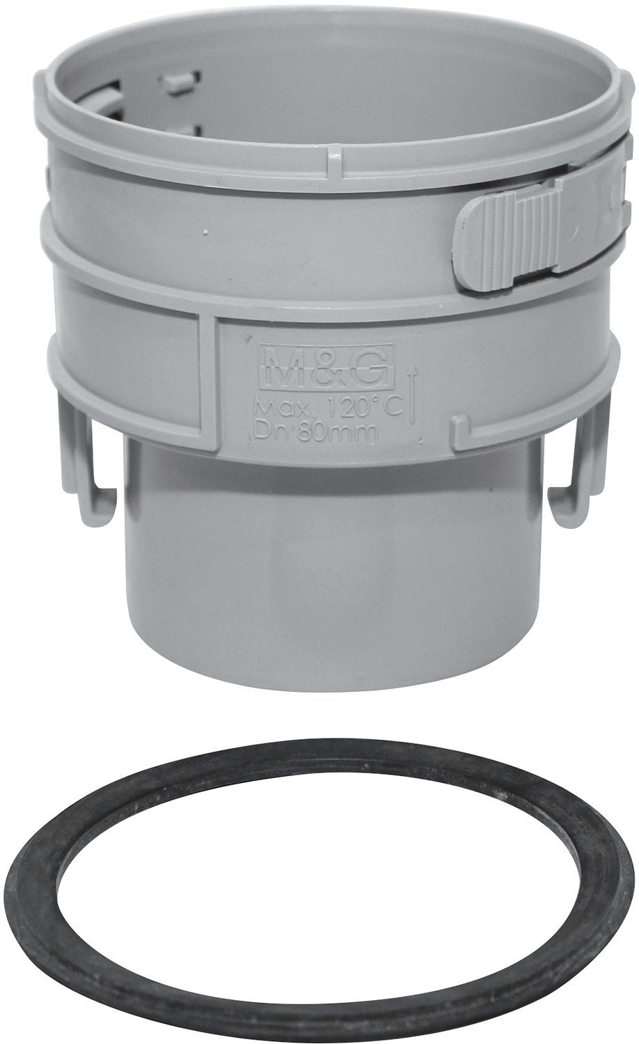 Mof flexibel vast Vaillant 80MM M flexcondens aluminium/pp