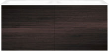 SOUS MEUBLE COFFEE 4 TIROIRS 140 DUO CHENE DECOR MOKKA +DOUBLE LAVABO PORCEL.SNS TROU ROBINET BLANC