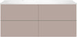 ONDERBOUW COFFEE 4 LADES 140 MAT BASALTGRIJS+WASTAFEL LINKS WIT