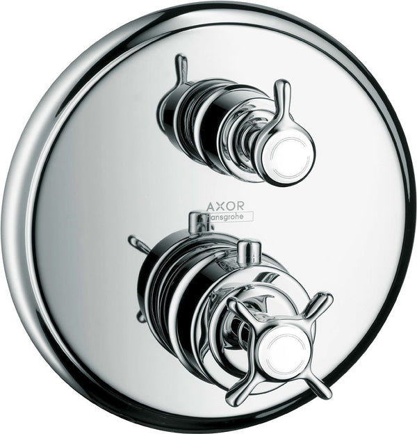 Afwerkset thermostaat+omsteller montreux Axor kruis chroom