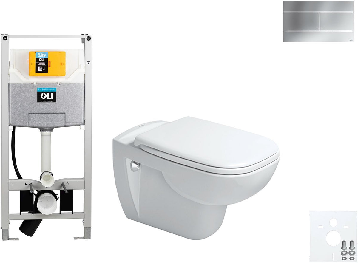 WALLFIX OLI HANGWC D-CODE DURAVIT CODE SOFT-CLOSE SLIM MAT CHROOM