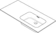 TABLET COMBO/MOLTO/PURO 125X50CM 1 LAVABO RECHTS SOLID WIT