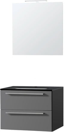 MEUBLE COMBO UNI ARDOISE 70 BLEU BELGE MIROIR