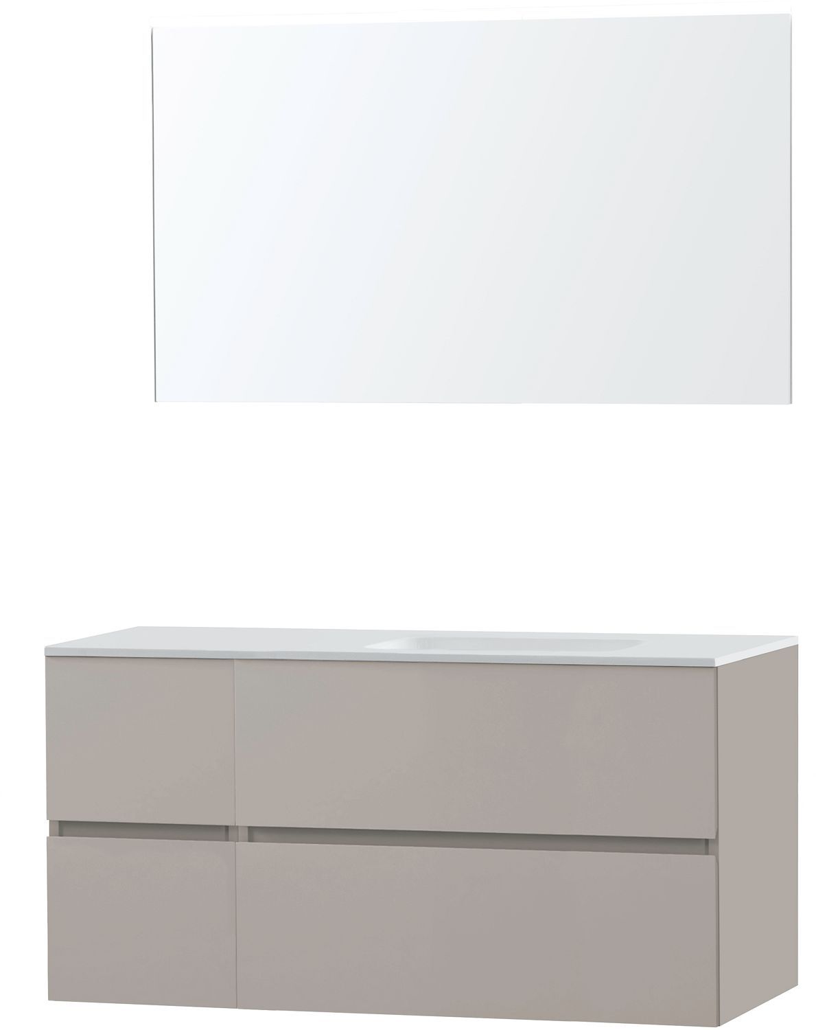 MEUBEL MOLTO POEDERGRIJS 125 RECHTS SOLID SPIEGEL