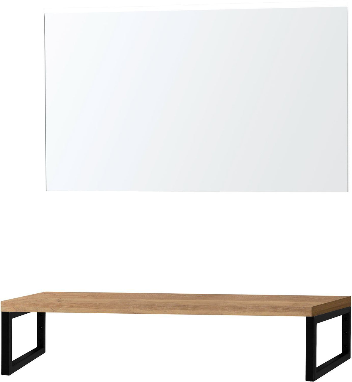 Tablet massif eik 120CM voor opbouw met spiegel