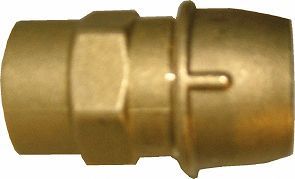 Koppeling 90MM-3"F messing Niron nupi