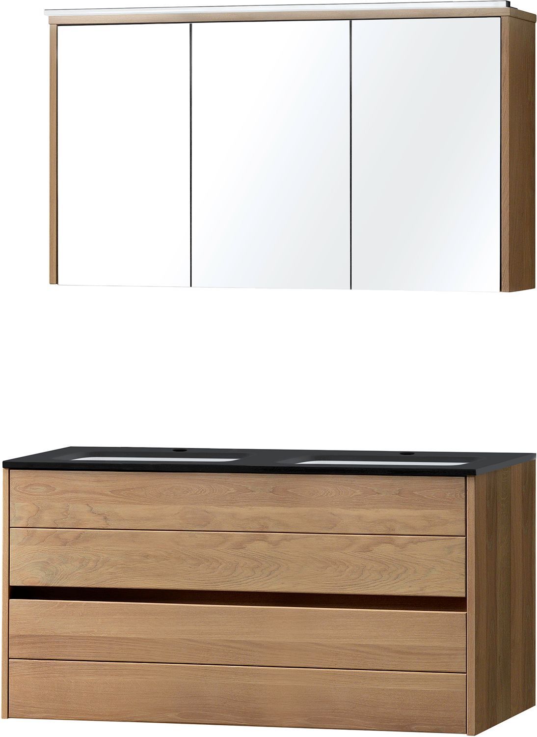 Meubel Molto massif eik 120 bleu belge spiegelkast, badkamermeubelen — SKU DESCO-701661
