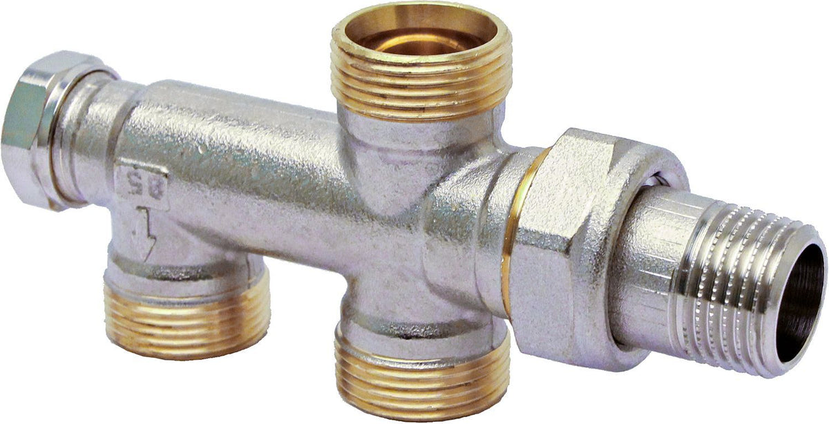 ONDERVERDEELSTUK 2-PIJPS BEGETUBE RECHT 1/2"-M24 100%