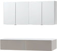 MEUBEL PURO DUO GRIJS 160 1 LADE SOLID OPBOUW SPIEGELKAST