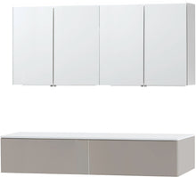 MEUBEL PURO DUO GRIJS 160 1 LADE SOLID OPBOUW SPIEGELKAST
