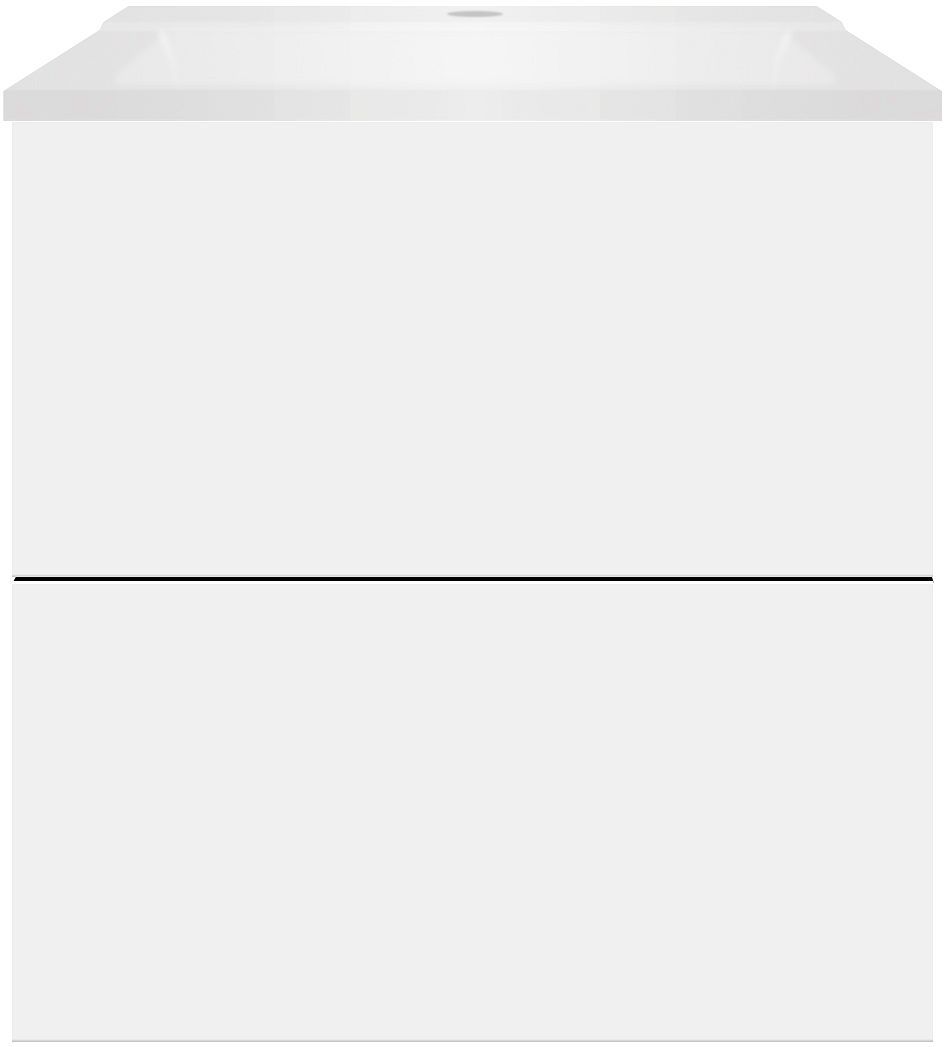 Onderbouw COFFEE 2 lades 60 mat wit+wastafel mat wit