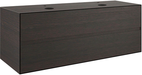 Onderbouw 2LADES+TABLET voor 2 opbouwlavabos tenso 140CM +kraangat wenge