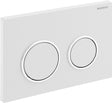 PLAQUE DE COMMANDE 2 TOUCHES OMEGA20 ROND GEBERIT CHROME-SATIN