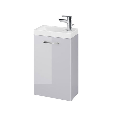 Belvit Lara onderkast met wastafel Grijs glanzend (39,2x59x21,5cm), wastafelonderkasten — SKU MB-19031-22558, EAN 5404029101758