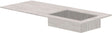 TABLET KERAMISCH MARMER PURO LAVABO S RECHTS B120 H1,2 ZONDER KRAANGAT TRAVERTIN NEW