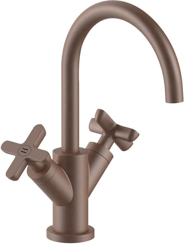 2GREEP MENGKRAAN LAVABO ICONA CLASSIC FANTINI ZONDER SLUITING SPRONG 160MM MAT COPPER PVD