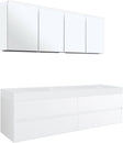MEUBLE 4 TIROIRS POUR TABLET PURO 2 LAVABO TENSO 180CM BLANC AVEC ARMOIRE TOILETTE