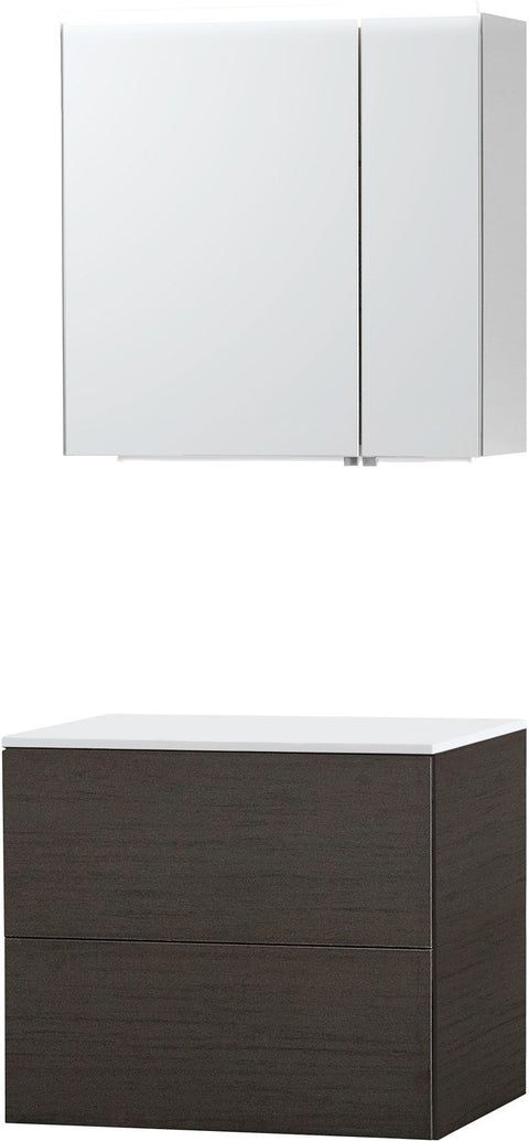 Meubel puro Solo wenge 70 Solid opbouw spiegelkast