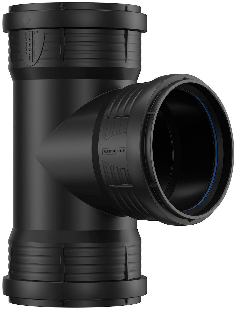 T PP 90°.FFF 125-125MM ZWART