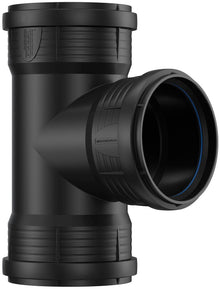 T PP 90°.FFF 125-125MM ZWART