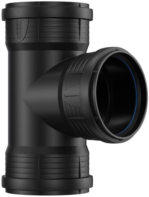 T PP 90°.FFF 125-125MM ZWART