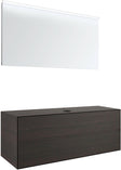 Meubel 2LADES+TABLET voor opbouwlavabo centraal tenso 140 +kraangat wenge met spiegel