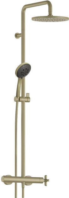 Douchezuil+thermostaat icona classic 24CM fantini mat british gold pvd