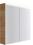 ARMOIRE TOILETTE COFFEE 2 PORTES 800MM 4250K TECTONA CHENE DECOR CARAMELLE