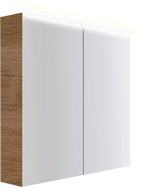 Spiegelkast COFFEE 2 deuren 800MM 4250K eik Decor caramel, badkamermeubelen — SKU DESCO-193052