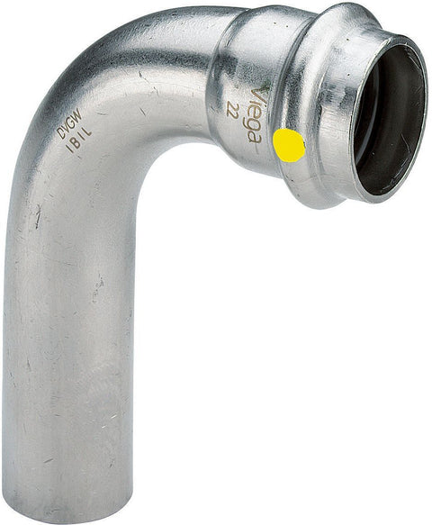 Elleboog 90°MF 22MM sanpress inox gas Viega