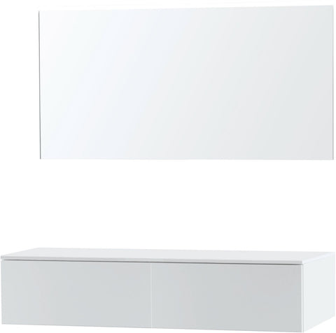 Meubel puro duo wit 140 1 lade Solid opbouw spiegel