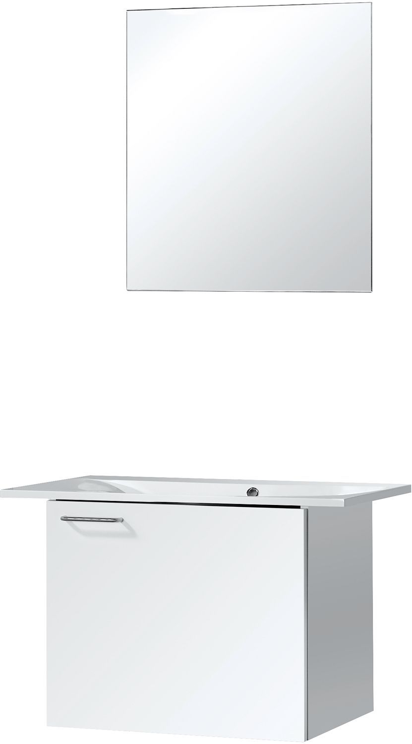 Meubel bizzy 80/60 met spiegel 60 wit