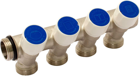 UNI.COLLECTOR 4/4" - 4XEC3/4 MET STOPKRANEN