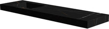 TABLET KERAMISCH MARMER PURO LAVABO S LINKS B180 H10 ZONDER KRAANGAT BAMBOO BLACK