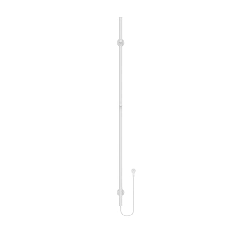 BELVIT elektrische handdoekdroger enkel 150 cm wit glanzend met timer 60W 2 verwarmingsstanden 2 haken, badkamer & sanitair — SKU MB-19519-23046, EAN 5404029123538