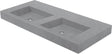 TABLET BRIQ 120CM 2 LAVABO +TROU ROBINET SANS TROP-PLEIN BETON