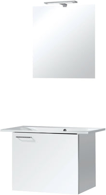 Meubel bizzy 80/60 met spiegel 60 met verlchting wit