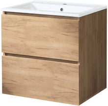 SOUS MEUBLE 2 TIROIRS+LAVABO ICE 60CM CHENE GRIS