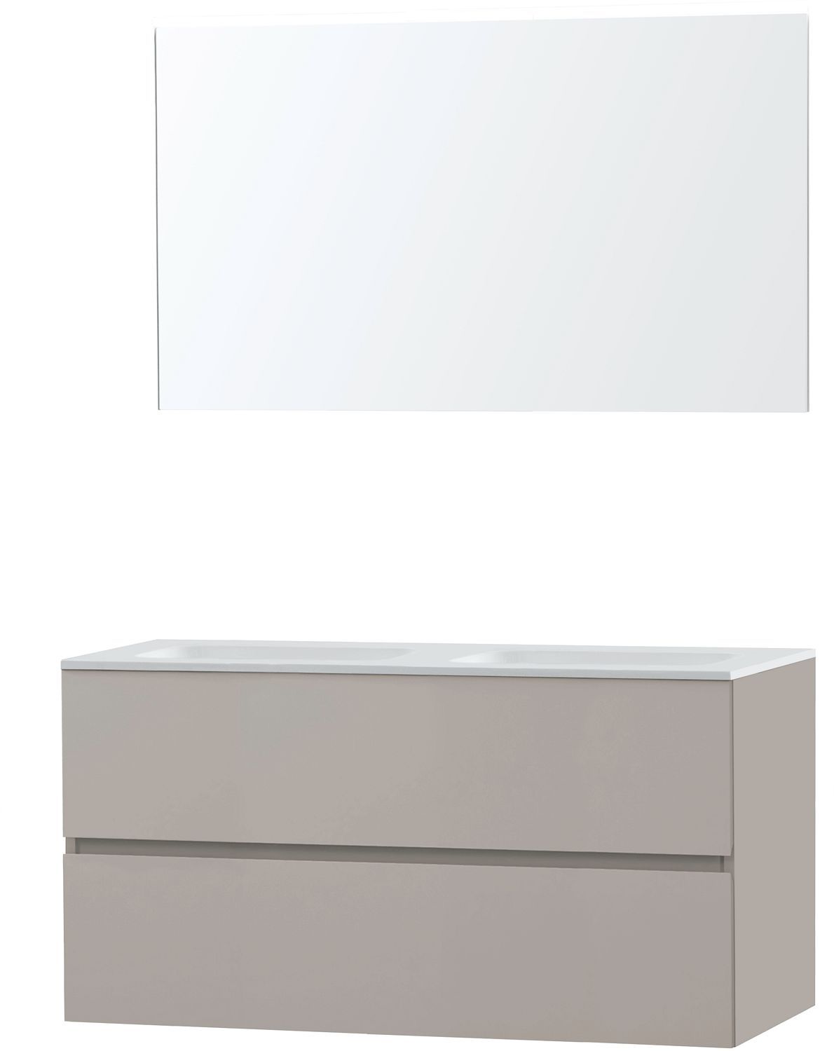 Meubel Molto poedergrijs 120 Solid spiegel