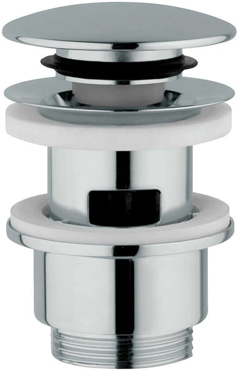 Design clic krepine nobili 5/4" rond met overloop chroom
