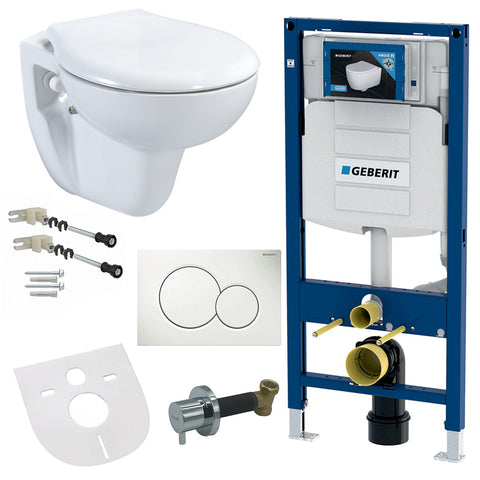 Geberit Taharet bidet hang-wc wit inbouwelement bedieningspaneel softclose-zitting AC90L