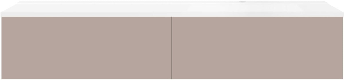 ONDERBOUW COFFEE 2 LADES 160 MAT BASALTGRIJS+WASTAFEL RECHTS MAT WIT
