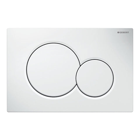 Geberit Sigma01 bedieningsplaat voor 2-hoeveelheden-spoeling, Round - Wit