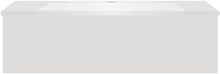 SOUS MEUBLE COFFEE 1 TIROIR 100 GRIS VELOURS MAT+LAVABO EN MARBRE SYNTHETIQUE BLANC